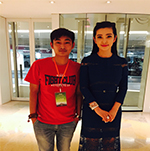 李冰冰與經(jīng)紀(jì)人李志合影